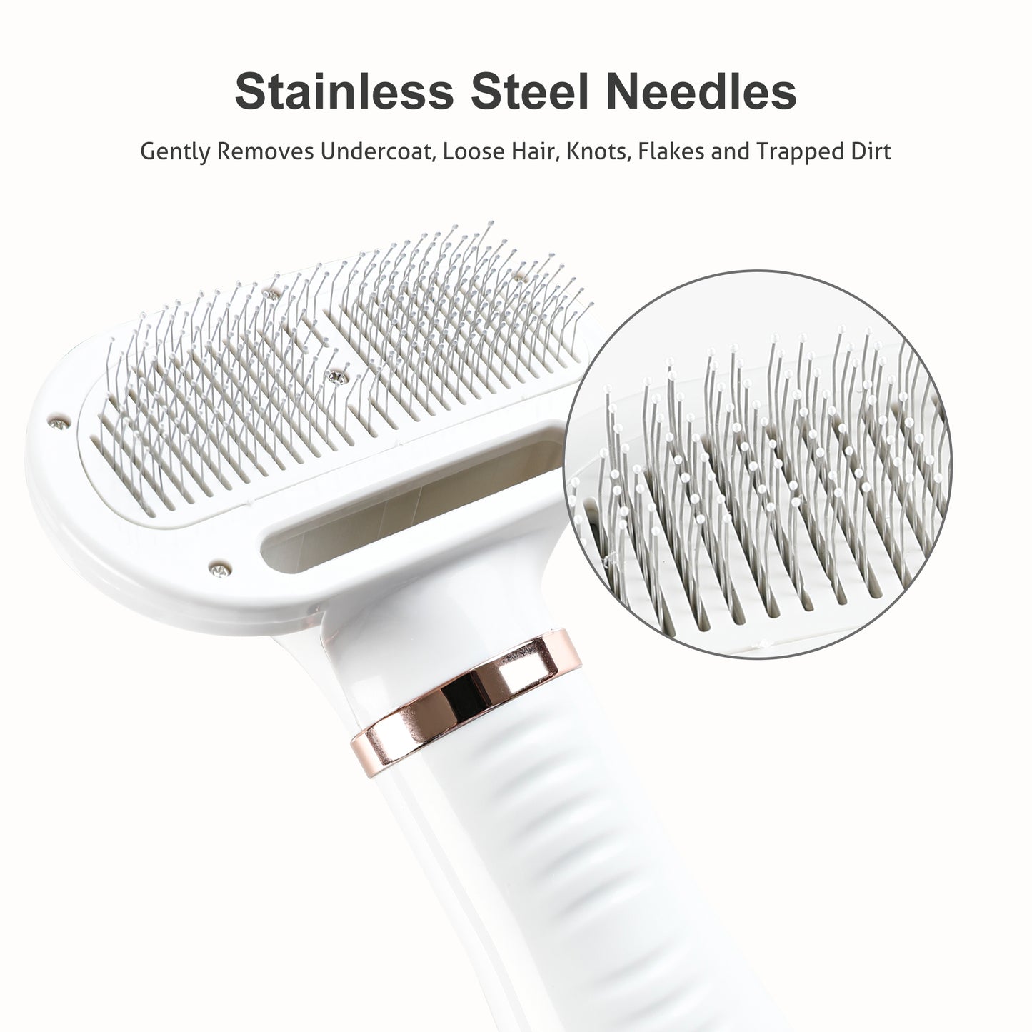 Pet Hair Dryer, Portable Dog Grooming Hair Dryer with Self Cleaning Slicker Brush