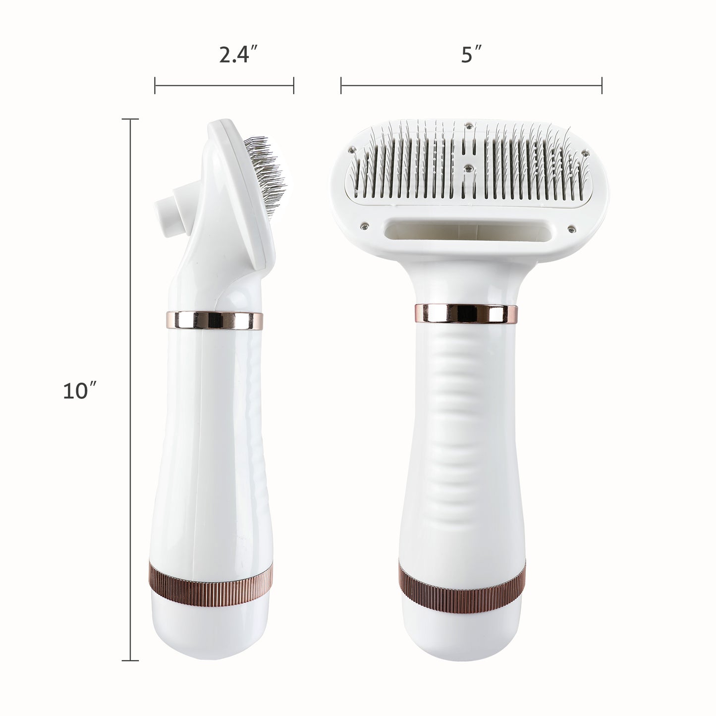Pet Hair Dryer, Portable Dog Grooming Hair Dryer with Self Cleaning Slicker Brush