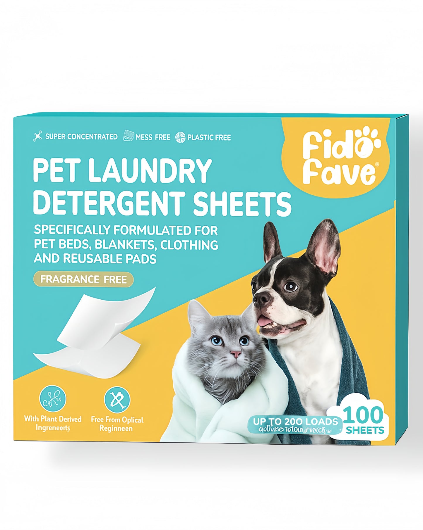 Fido Fave Pet Laundry Detergent Sheets, 30 sheets up to 60 loads