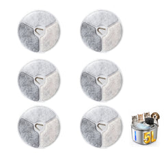 Fido Fave Cat Water Fountain Filters — 6-Pack for 5L Fountain
