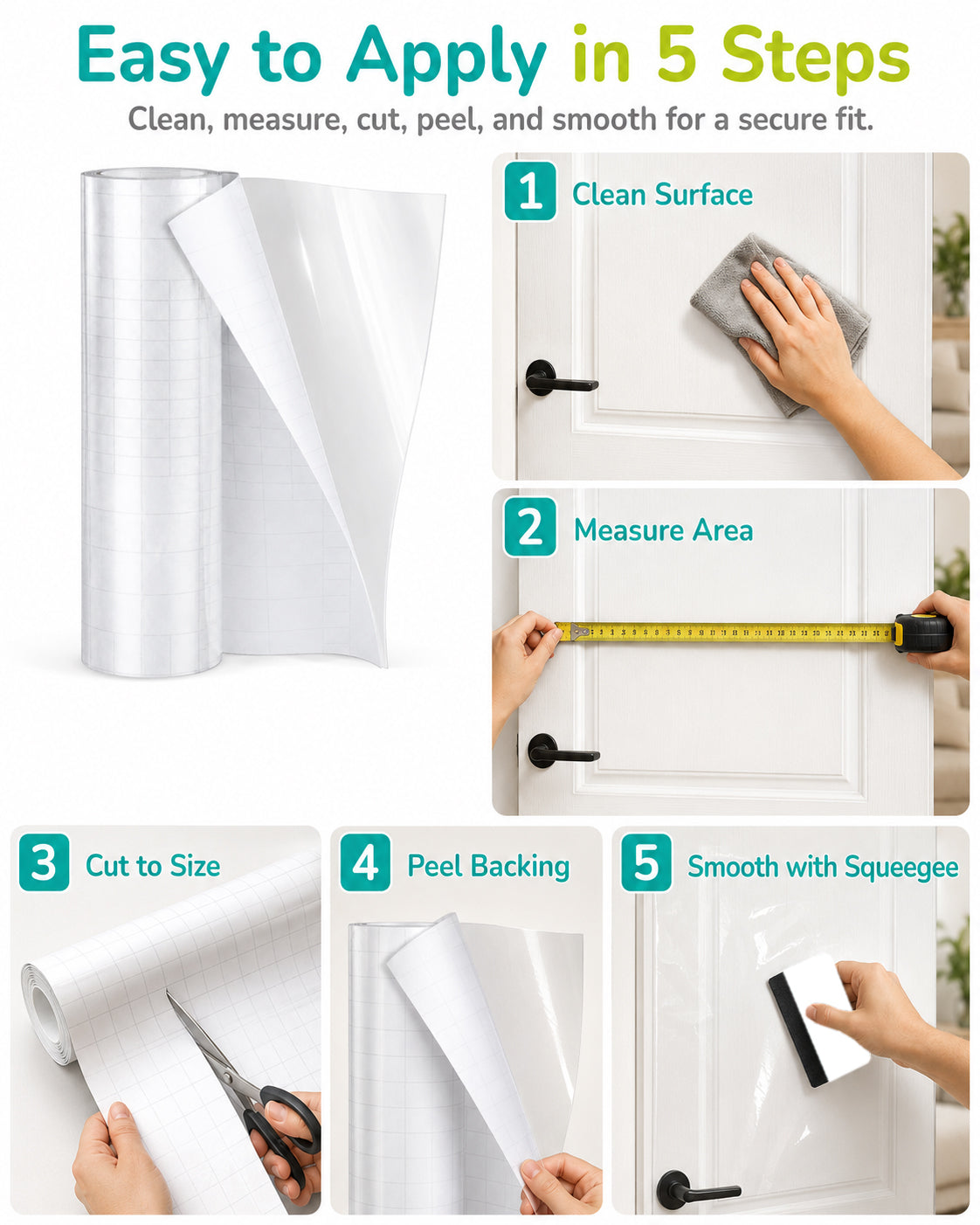 Cat and dog door scratch protector roll dimensions 24 x 120 in