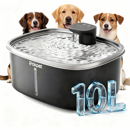 2.64 Gallon Large Capacity Automatic Pet Water Fountain,Black
