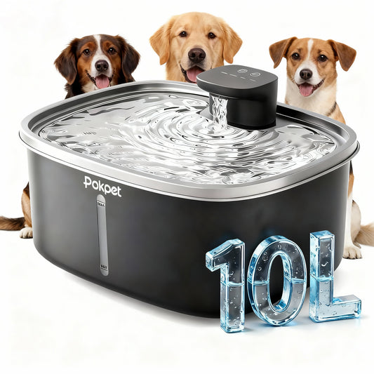 2.64 Gallon Large Capacity Automatic Pet Water Fountain,Black