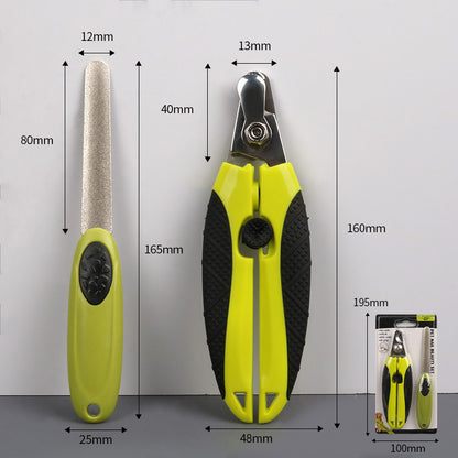 Fido Fave Dog Nail Clippers and Trimmer with Safety Guard & Nail File – Professional Pet Nail Cutter for Small, Medium & Large Breeds