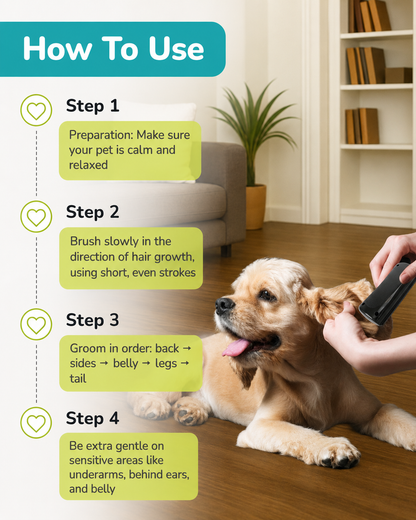 Fido Fave Deshedding Tool for Short Hair Dogs & Cats — 4.7 in Steel Teeth