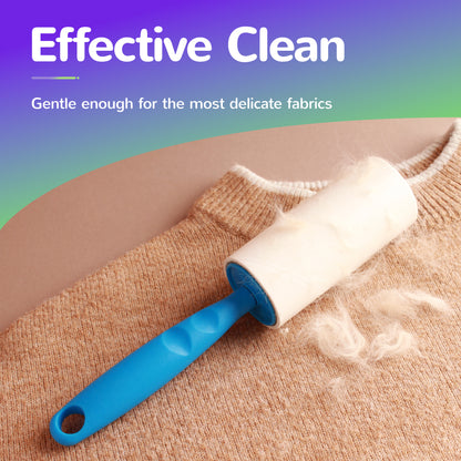 Extra Sticky Lint Roller for Pet Hair – 3 Handles Included – Powerful Pet Hair Remover for Clothes, Furniture & Car – Must-Have Grooming Tool for Dog Owners