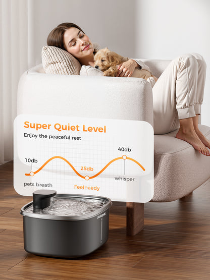 2.64 Gallon Large Capacity Automatic Pet Water Fountain,Black