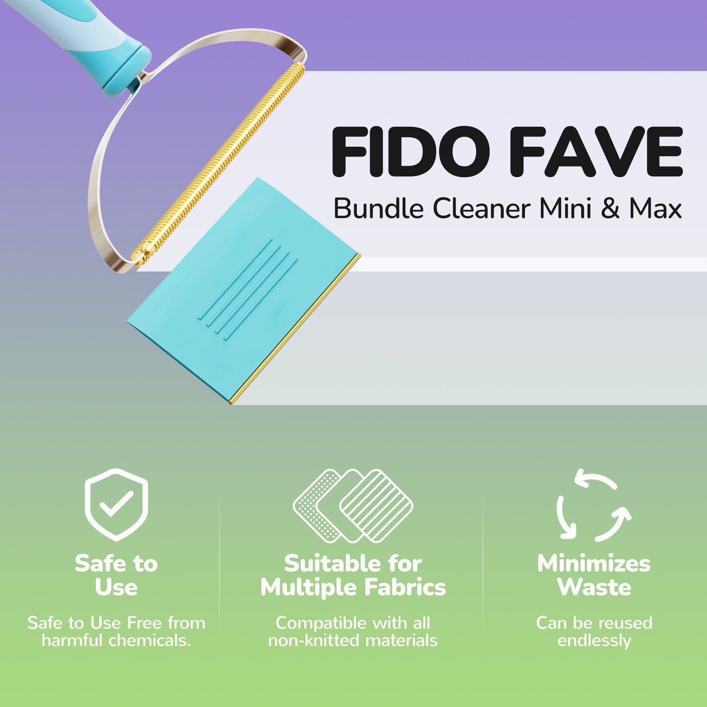 Fido Fave Mini & Max Dog & Cat Hair Remover Bundle