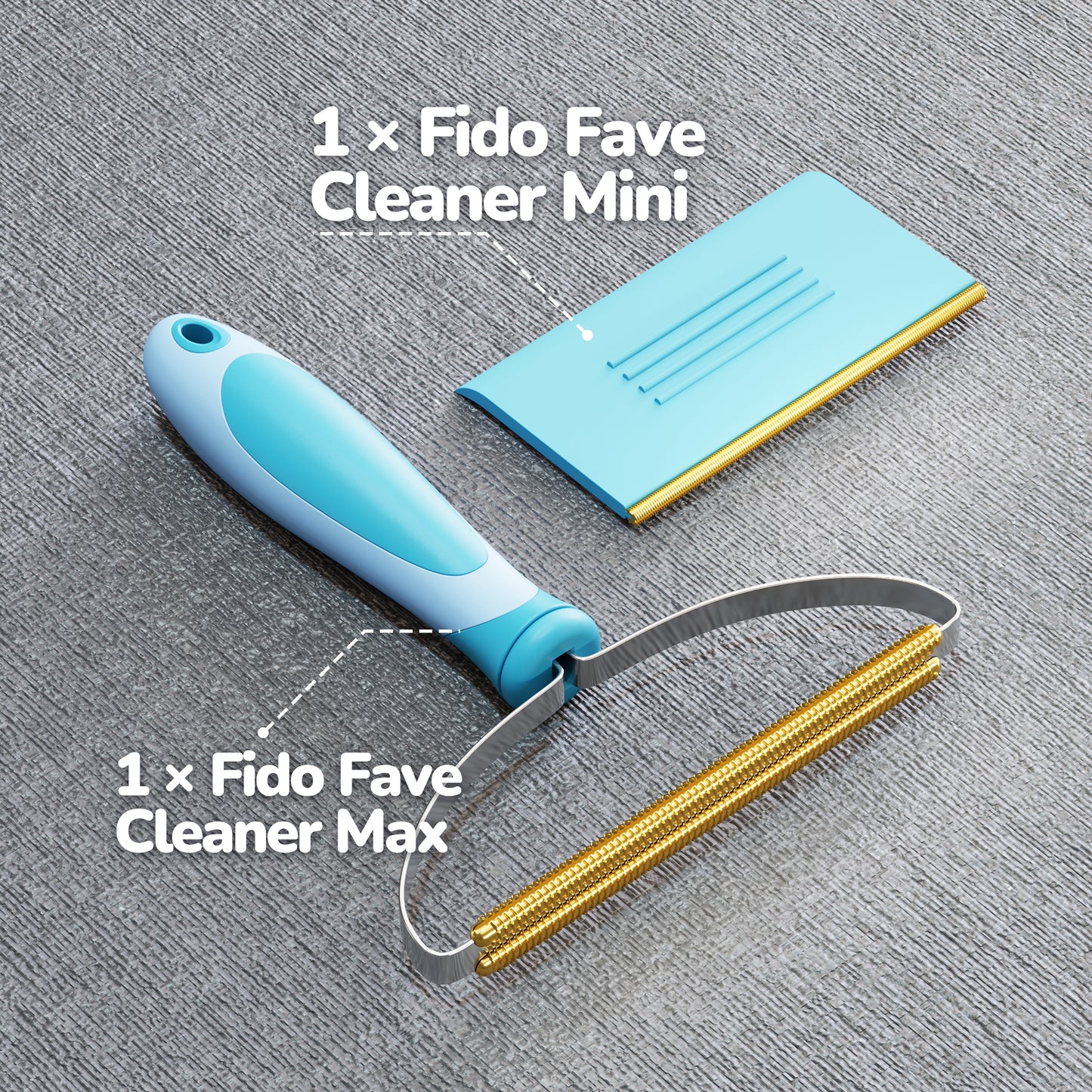 Fido Fave Mini & Max Dog & Cat Hair Remover Bundle