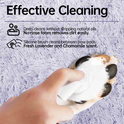 Fido Fave Clean Paws — No-Rinse Foaming Paw Cleanser with Silicone Brush