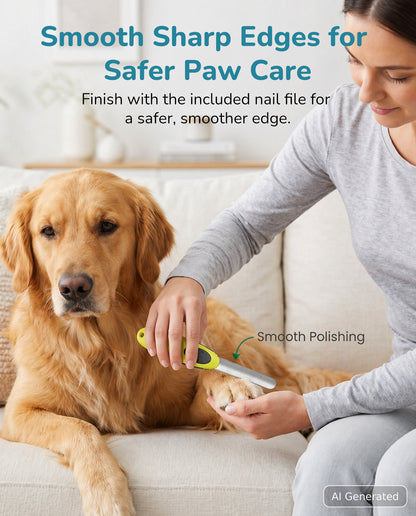 Fido Fave Dog Nail Clippers — Safety Guard & Nail File Included
