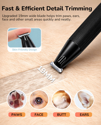 Fido Fave Dog Paw Trimmer — 19mm Ceramic Blade, LED Light & USB-C