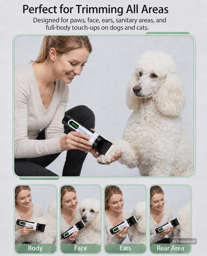 Fido Fave Dog Grooming Clippers — Low-Noise 390W, 3-Speed Titanium Blade