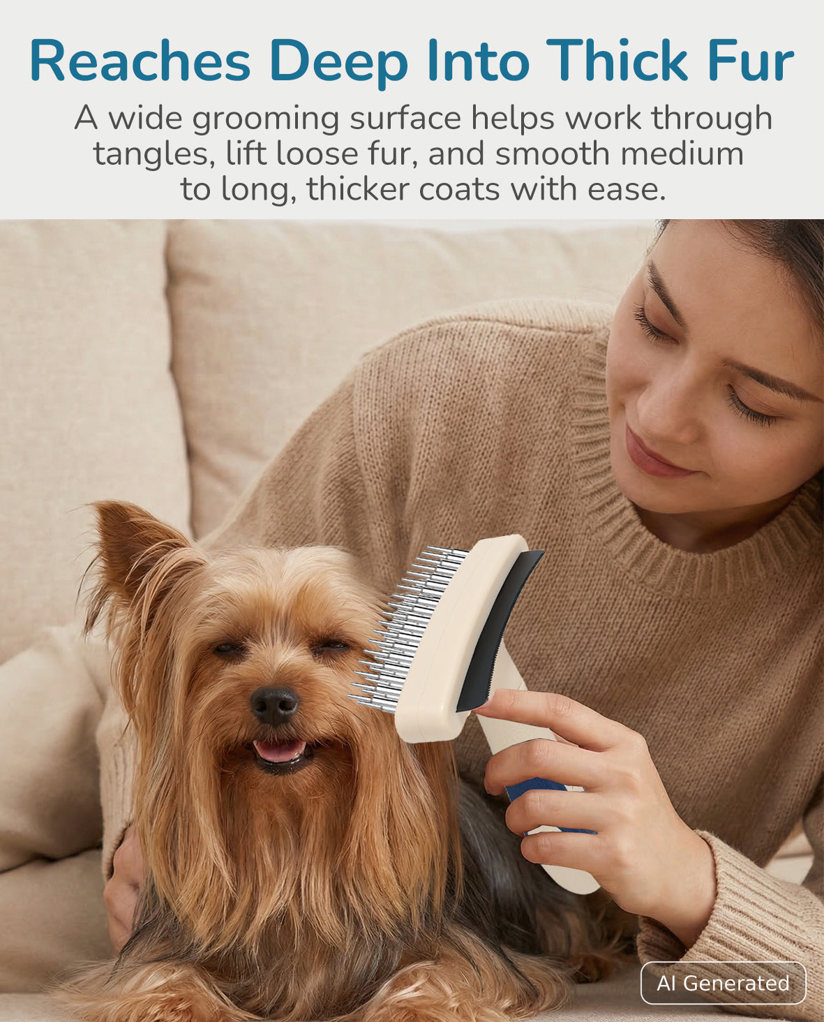 Fido Fave 2-in-1 Undercoat Rake & Rotating Detangling Comb