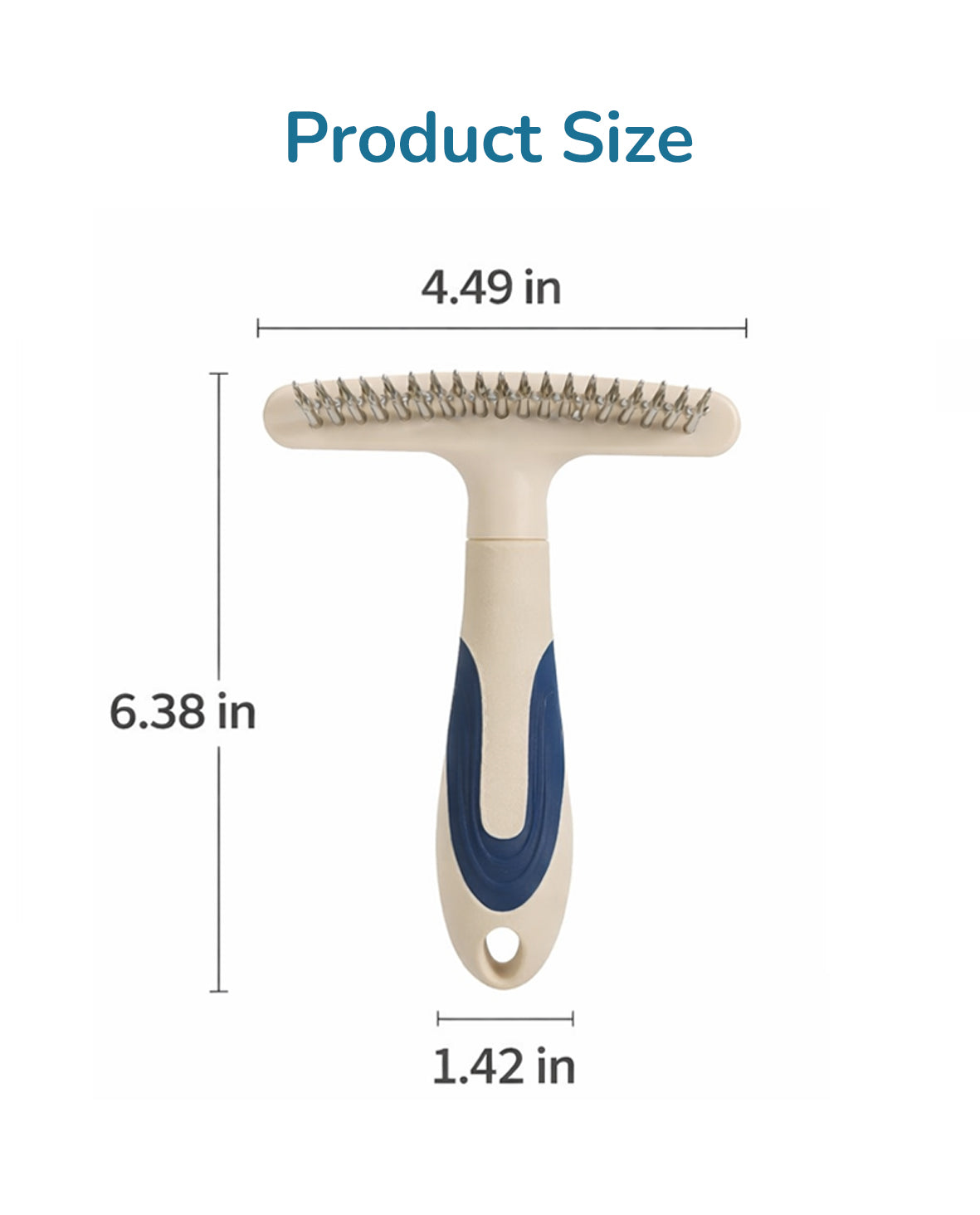 Fido Fave 2-in-1 Undercoat Rake + 360 Rotating Detangling Comb, Deshedding & Dematting Dog Grooming Comb