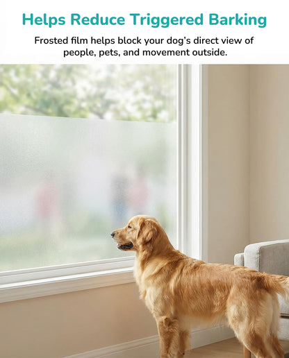 Fido Fave Static Cling Privacy Window No-Glue Glass Removable Film Home & Office Dog Furniture Cover, Frosted, 35.4 x 78.7-in