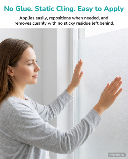 Fido Fave Privacy Window Film — Frosted, No-Glue, Reduces Dog Barking