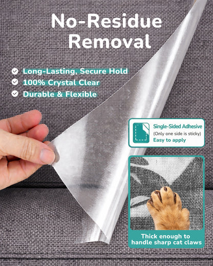 Fido Fave Cat Scratch Furniture Protector — Clear Tape Roll, Trim-to-Fit