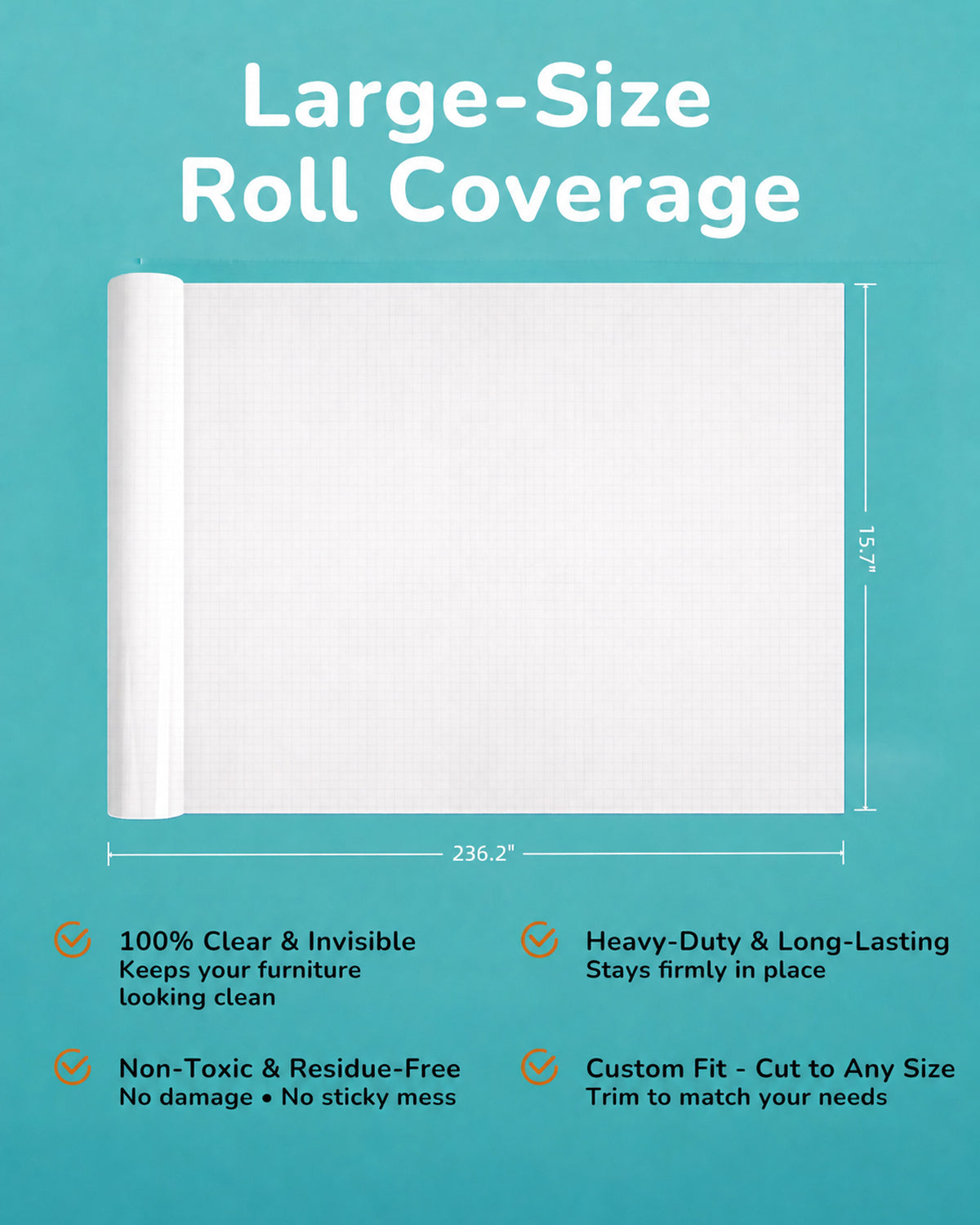 Fido Fave Cat Scratch Furniture Protector — Clear Tape Roll, Trim-to-Fit