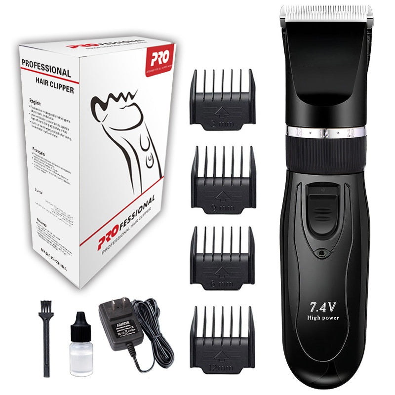 Cordless Horse Clippers for Thick & Matted Coats, 7.4V Powerful Low-Noise Grooming Clippers, Detachable Stainless Steel Blade, Long-Lasting Battery Shaver Kit with 4 Guide Combs