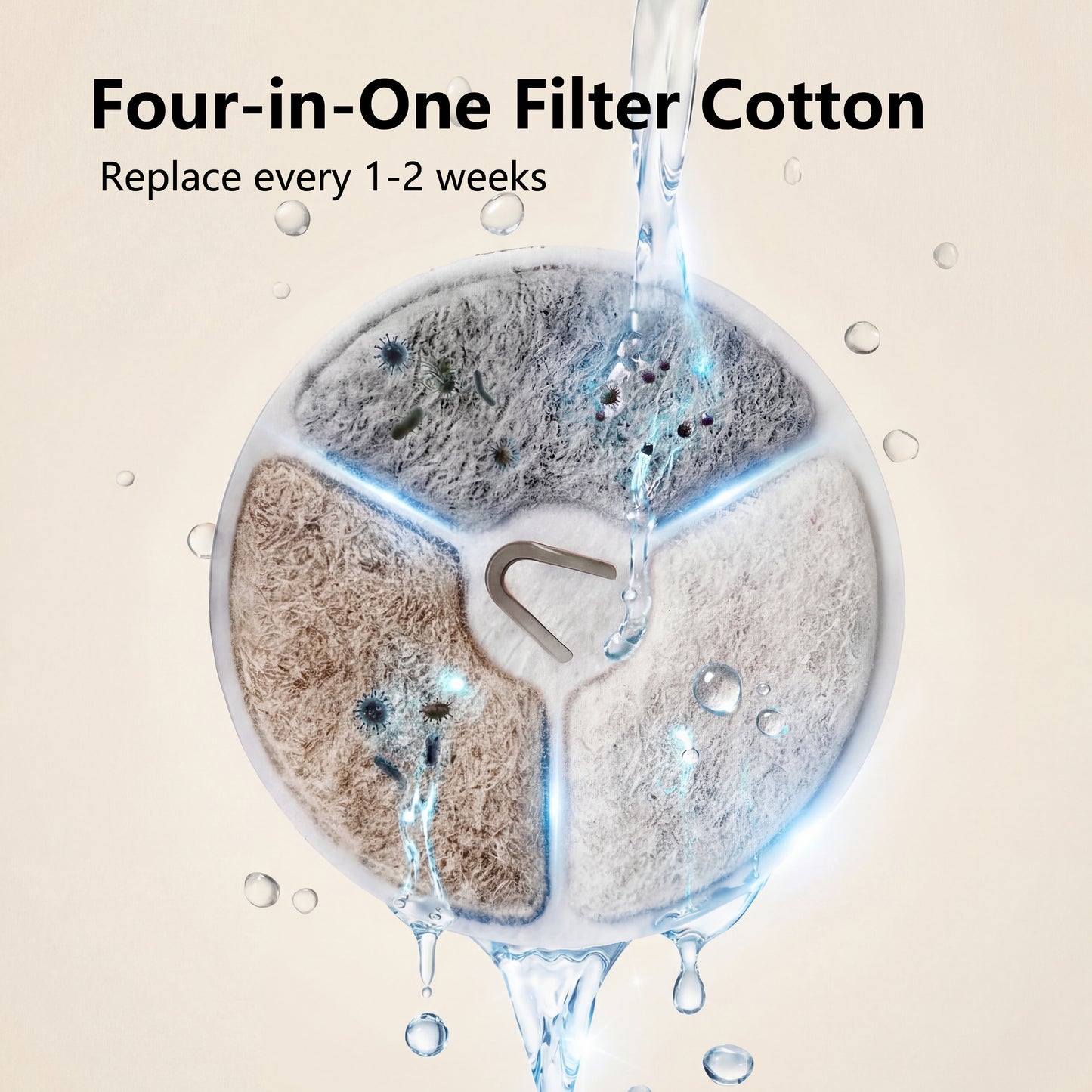 Cat Water Fountain Replacement Filter, 6 count