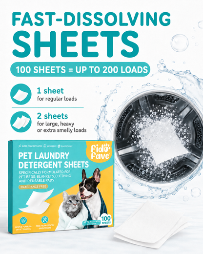 Pet laundry detergent sheets — detail