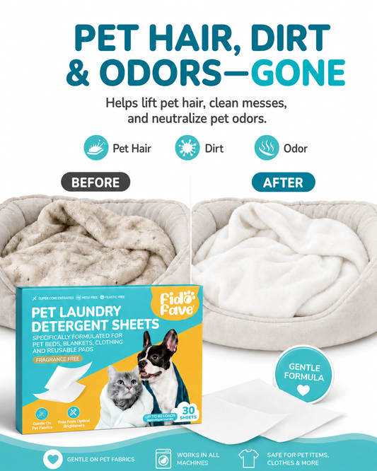 Pet Laundry Detergent Sheets — Enzyme Odor Removal, 60 Loads