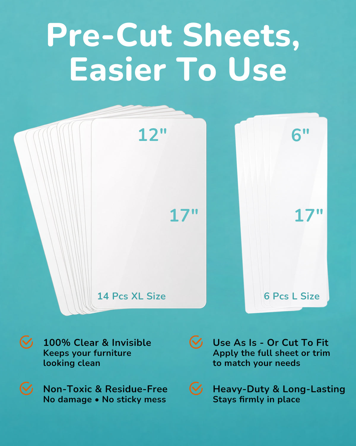 Cat scratch sofa protector 20-sheet value pack sheet sizes