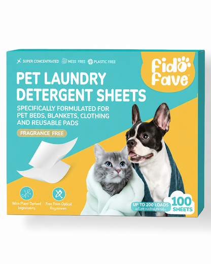 Fido Fave pet laundry detergent sheets, 100 sheets