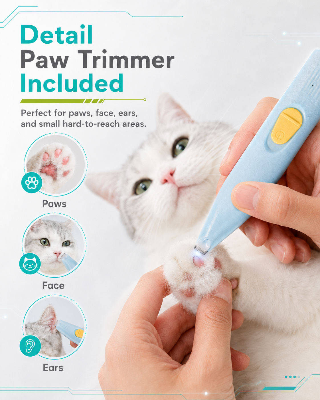 Dog grooming starter kit — in use