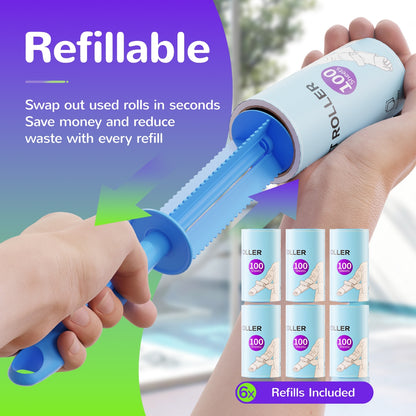Lint roller for pet hair — detail