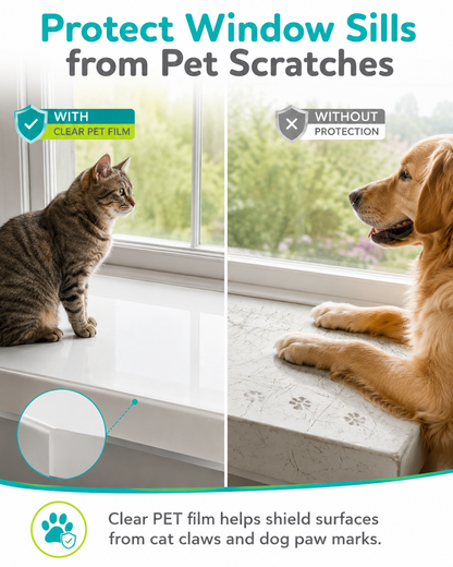 Flexible 7.5 x 120 in roll fits any windowsill length, cut to fit