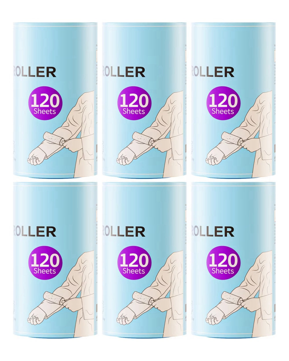 Fido Fave extra-sticky lint roller for pet hair, 6 refills (refill only)