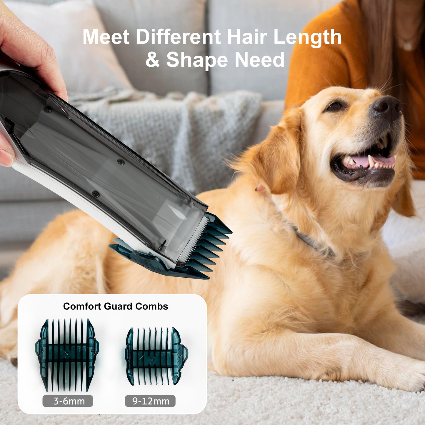 Fido Fave Pet Clipper Kit & Suction Pet Hair, Professional Grooming Clippers with 2 cutting lengths